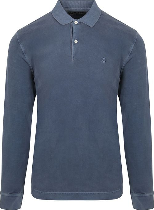 Marc O'Polo Longsleeve Polo Bleu Foncé Product