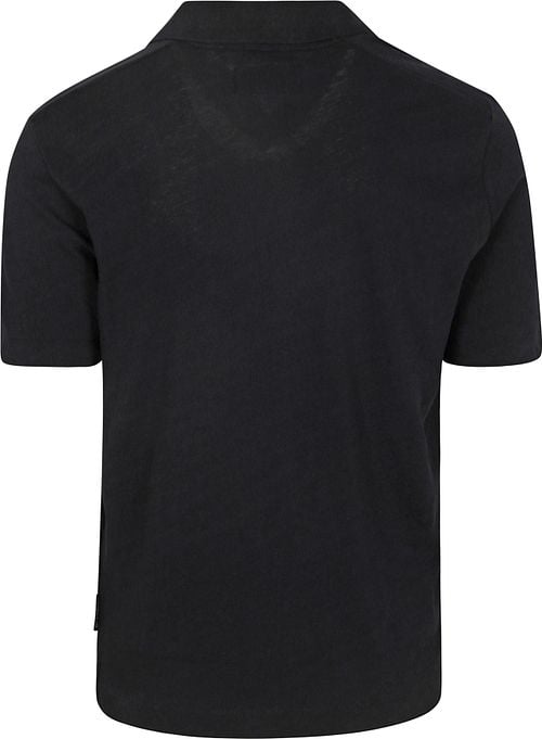 Marc O'Polo Polo Shirt Riva Linen Blend Navy Product / Achterkant