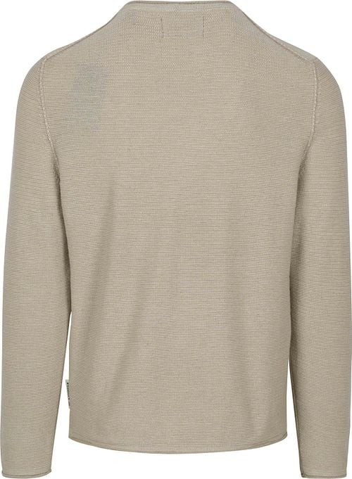 Marc O'Polo Pullover Crewneck Cotton/Linen Gray Silk Product / Achterkant