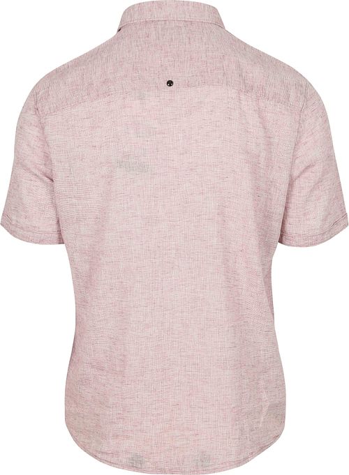 No Excess Short Sleeve Chemise Mix De Lin Rose Product / Achterkant