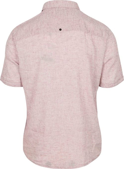 No Excess Short Sleeve Shirt Linen Blend Pink Product / Achterkant