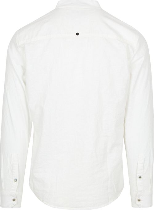 No Excess Shirt Linen Blend White Product / Achterkant