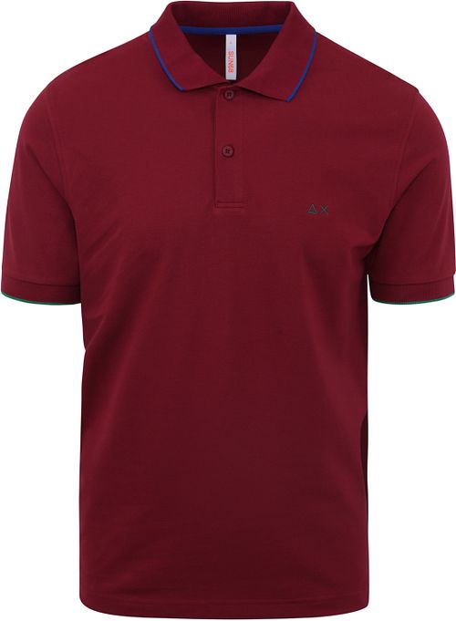Sun68 Polo Shirt Small Stripe Bordeaux Product