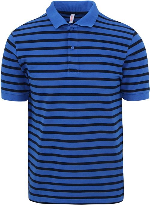 Sun68 Polo Shirt Stripes Royal Blue Product