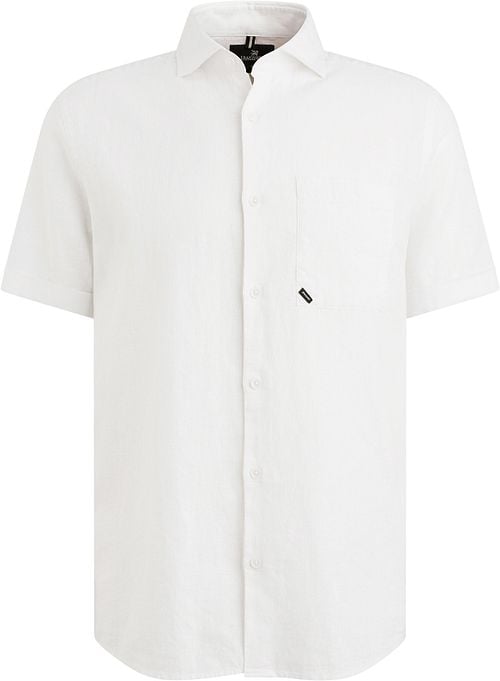 Vanguard Short Sleeve Overhemd Linnen Blend Wit Product