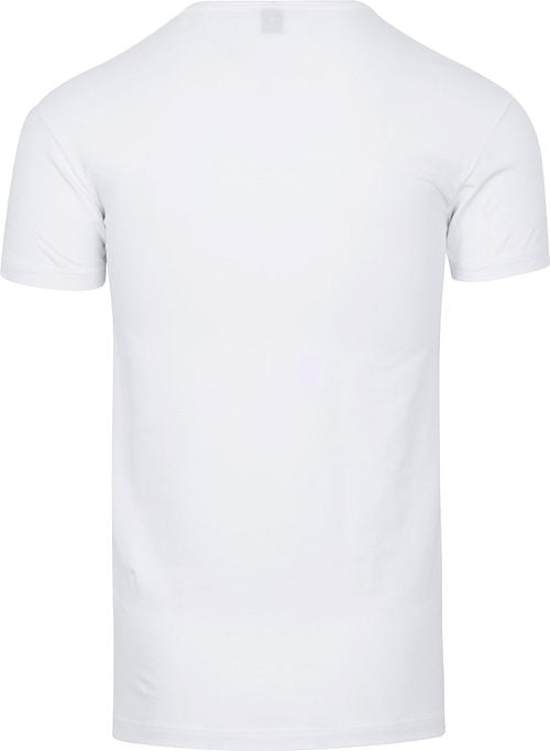 Alan Red Ottawa T-shirt Stretch White 2-Pack Product / Achterkant