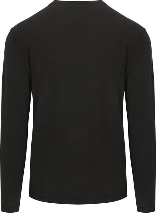 Superdry Pull Henley Waffle Washed Anthracite Product / Achterkant