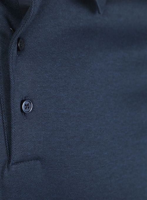 Desoto Longsleeve Poloshirt Essential Navy Product / Detail