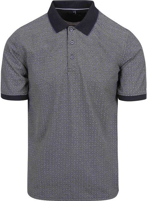 Casa Moda Poloshirt Druck Grau Blau Product