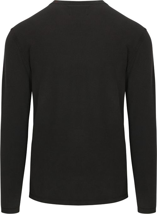 Superdry Pullover Henley Waffle Washed Anthracite Product / Achterkant