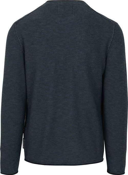 Marc O'Polo Pullover Crewneck Cotton/Linen Dark Blue Product / Achterkant