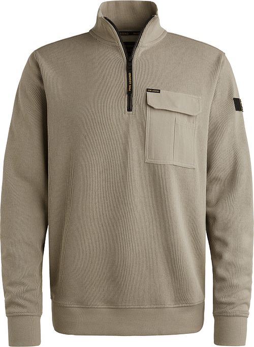 PME Legend Half Zip Sweater Interlock Jersey Khaki