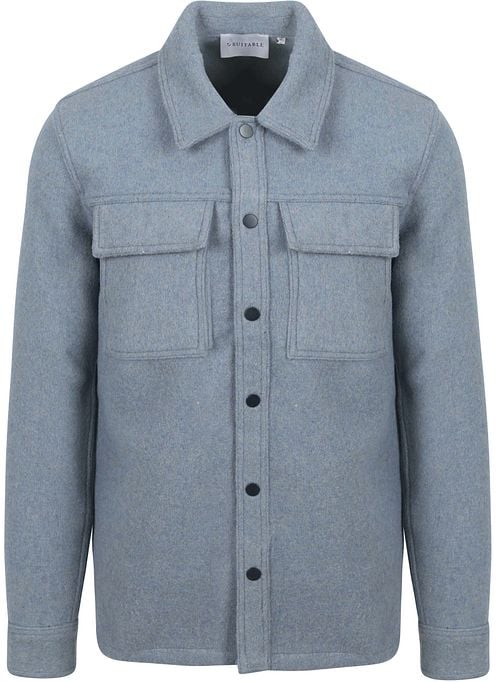 Suitable Overshirt Wool Blend Blue Product