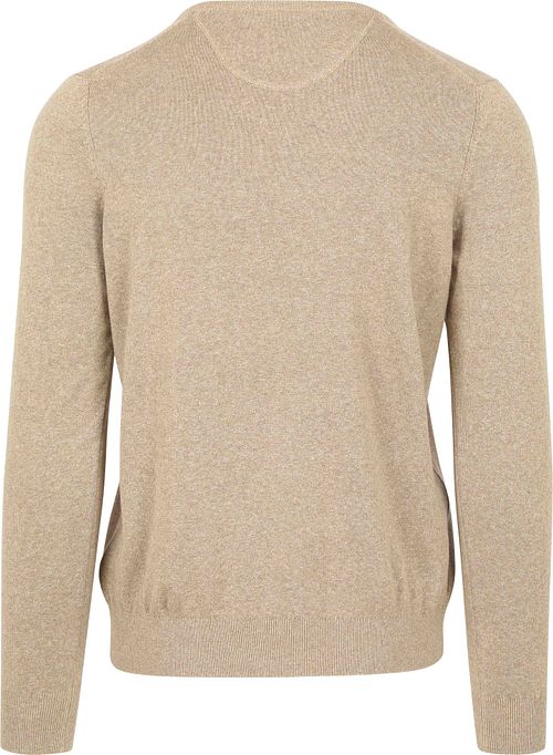 Suitable Respect Cotton Vinir Pullover Melange Sand Product / Achterkant