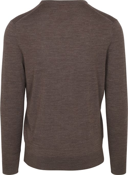 Suitable Merino Pullover V-Neck Taupe Product / Achterkant