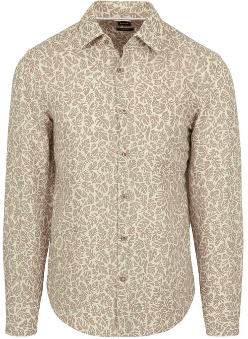 BOSS Hemd Leinen Druck Beige Product