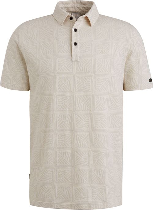 Cast Iron Polo Shirt Jacquard Print Ecru Product