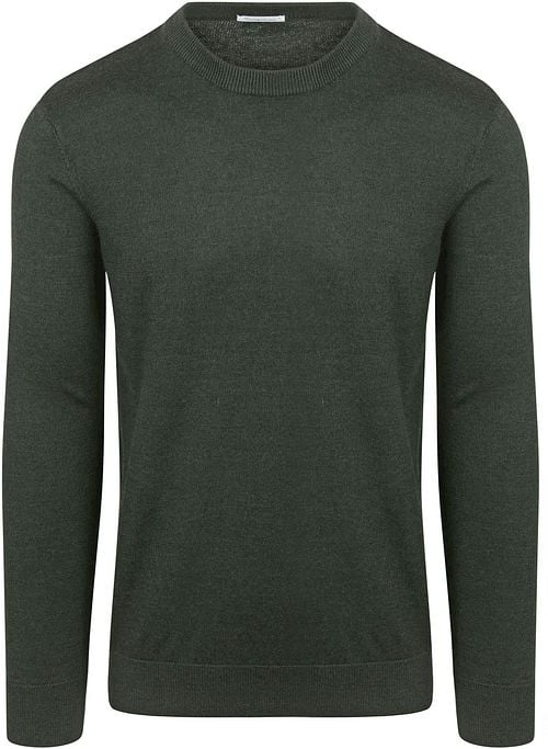 KnowledgeCotton Apparel Pullover Wol Donkergroen Product