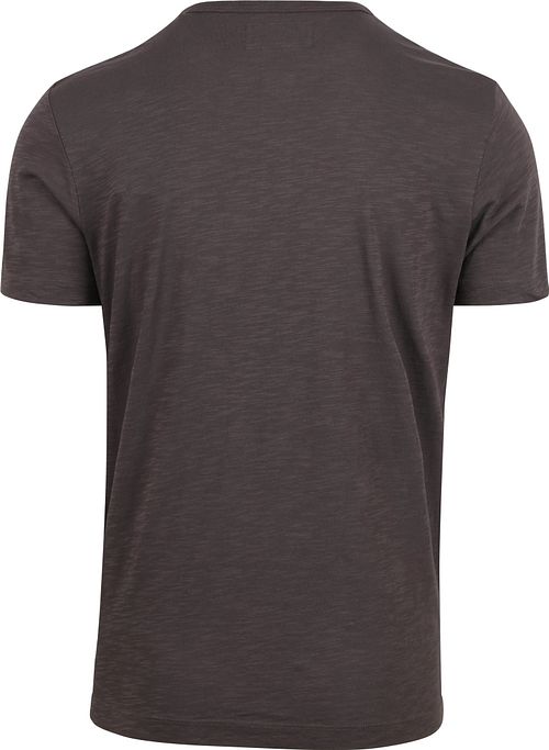 Marc O'Polo T-Shirt Slub Brown Product / Achterkant
