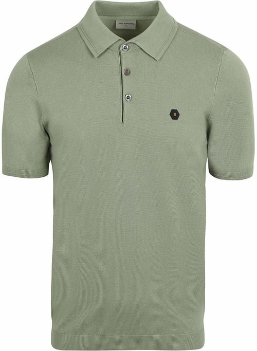 No Excess Knitted Polo Shirt Green Product