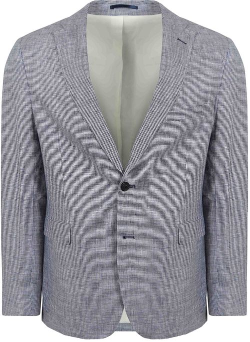 Suitable Blazer Pepita Leinen Blau Product