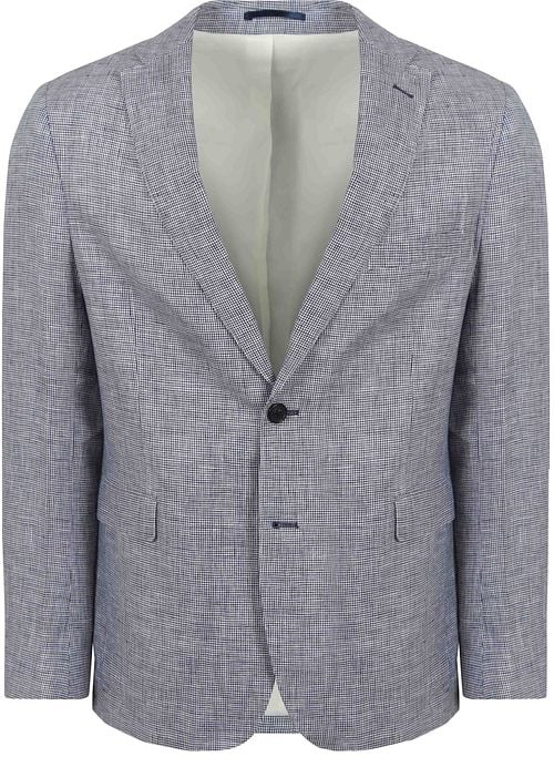 Suitable Blazer Pepita Linen Blue Product