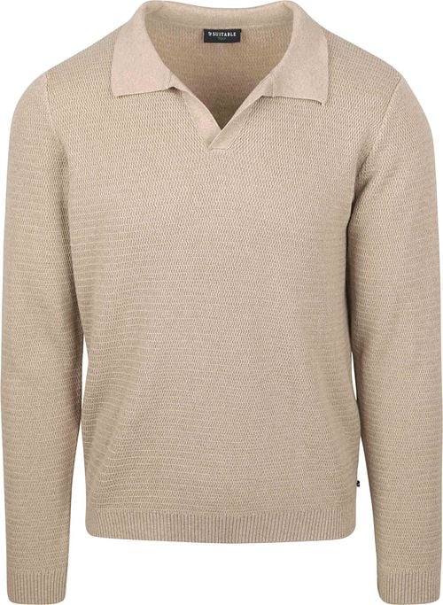 Suitable Pullover Riva Structure Melange Sand Product