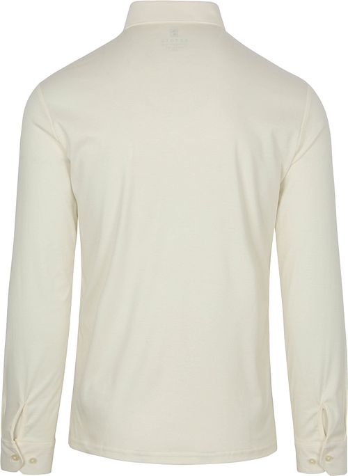 Desoto Longsleeve Poloshirt Essential Off White Product / Achterkant