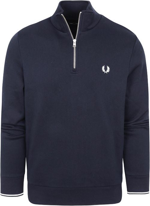 Fred Perry Half Zip Trui Navy Blauw Product