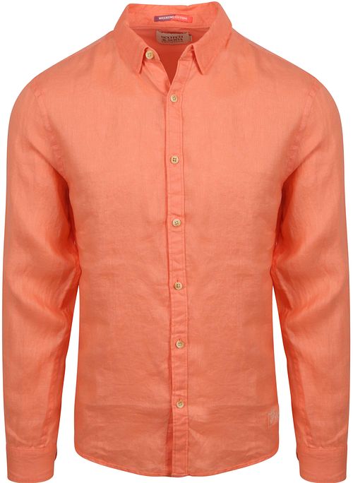 Scotch and Soda Linen Shirt Salmon Product