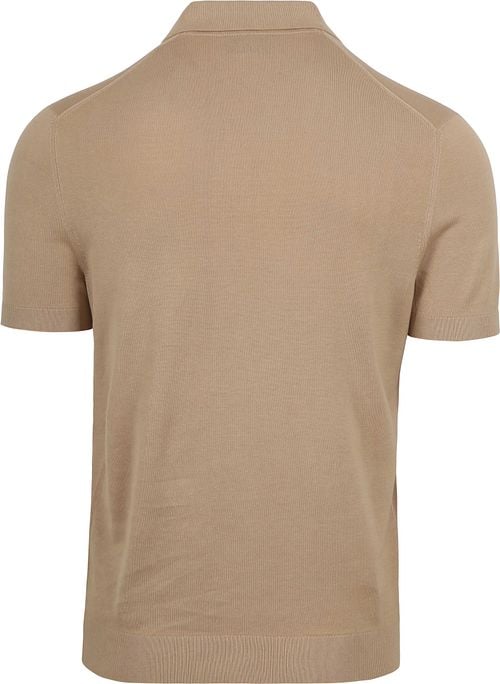 Suitable Knitted Polo Shirt Beige Product / Achterkant