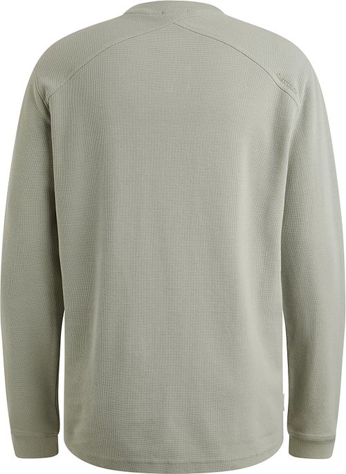 Cast Iron Longsleeve T-Shirt Waffle Hellgrün Product / Achterkant