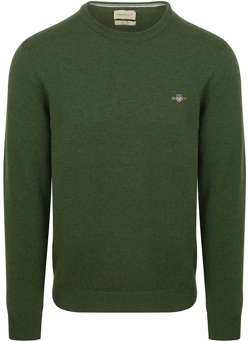 Gant Pullover Laine D'Agneau Vert Mousse Product