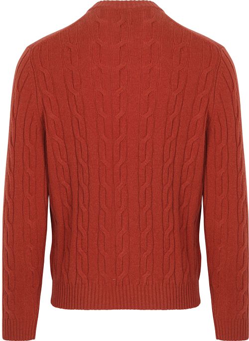 Gant Pullover Crewneck Lambswool Cable Modern Rust Product / Achterkant