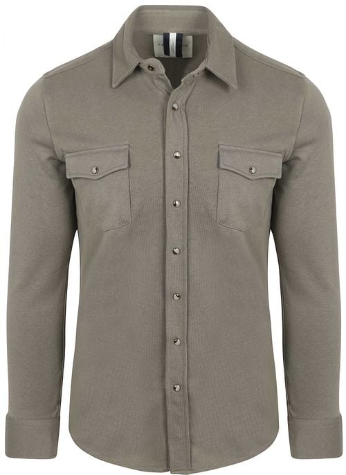 Profuomo Overshirt Western Jersey Olijfgroen Product