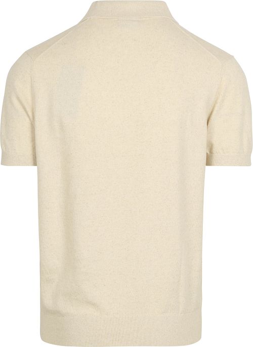Suitable Polo Shirt Riva Linen Ecru Product / Achterkant