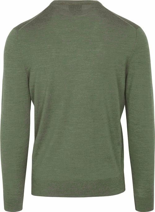 Suitable Merino Pullover Mid Green Product / Achterkant
