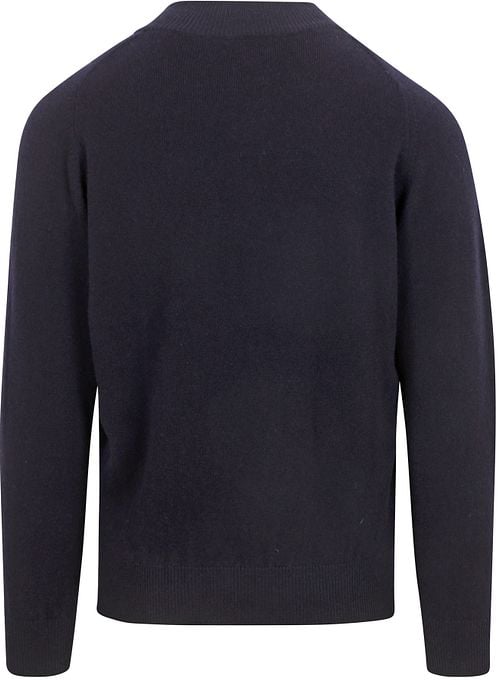 William Lockie Pull Half Zip Laine D'Agneau Marine Product / Achterkant