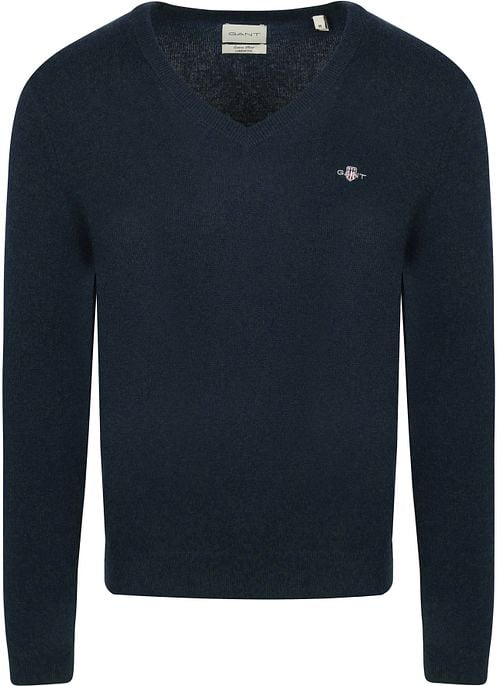 Gant Pullover V-Ausschnitt Wool Blend Navy Melange Product