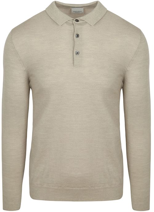 Profuomo Longsleeve Polo Laine Merino Beige Product