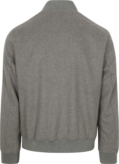 Suitable Bomberjacke Flanell Grau Product / Achterkant