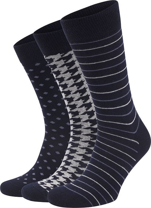 Suitable Sokken 3-Pack Print Navy Product