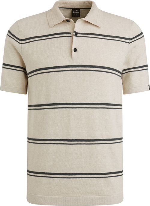 Vanguard Knitted Poloshirt Streifen Beige Product