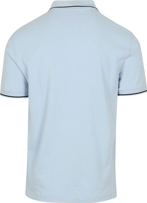Gant Tipping Piqué Polo Bleu Clair Product / Achterkant