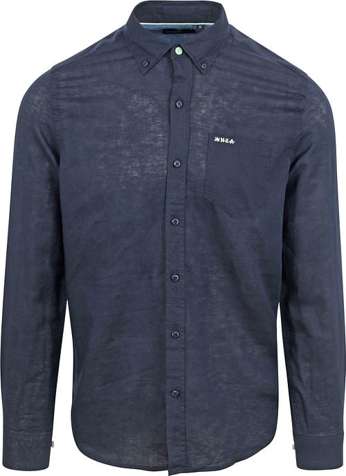 NZA Shirt Okarito Linen Navy Product