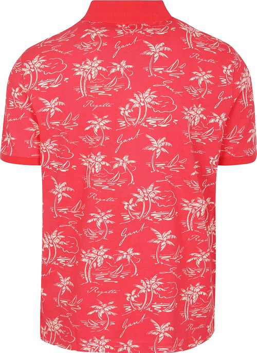 Gant Poloshirt Palm Print Watermelon Product / Achterkant