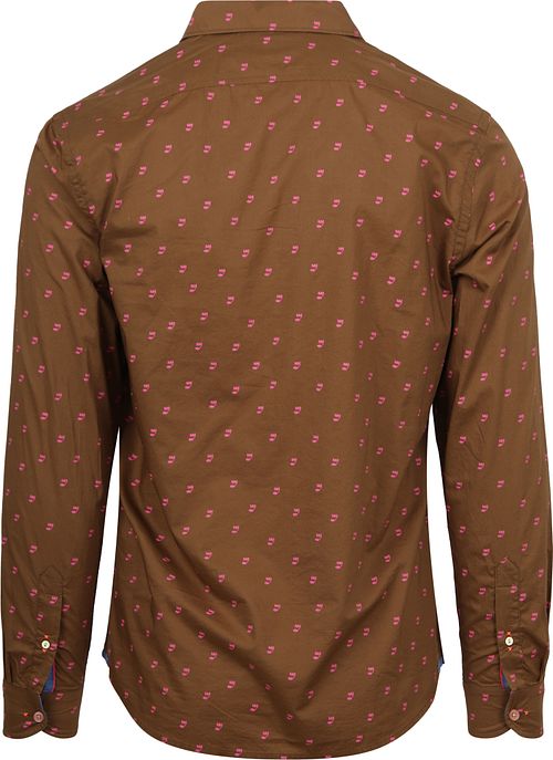 Scotch and Soda Chemise imprimée Marron Product / Achterkant