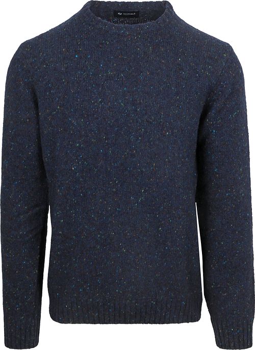 Suitable Pullover Tweed Wool Blend Navy Product