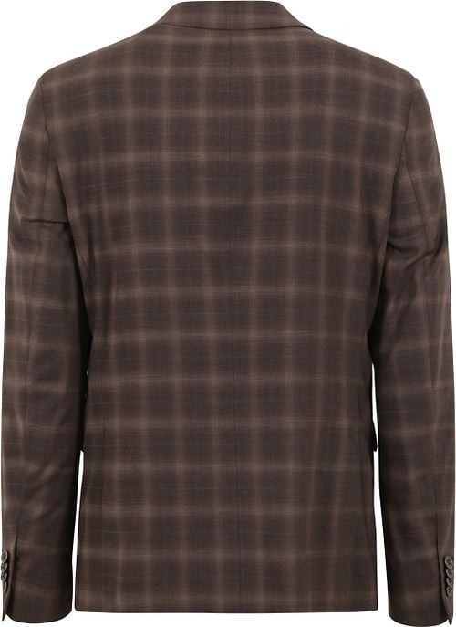 Suitable Strato Toulon Suit Wool Checks Brown Product / Achterkant
