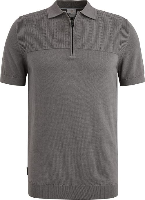 Cast Iron Half-Zip Polo Shirt Structure Anthracite Product